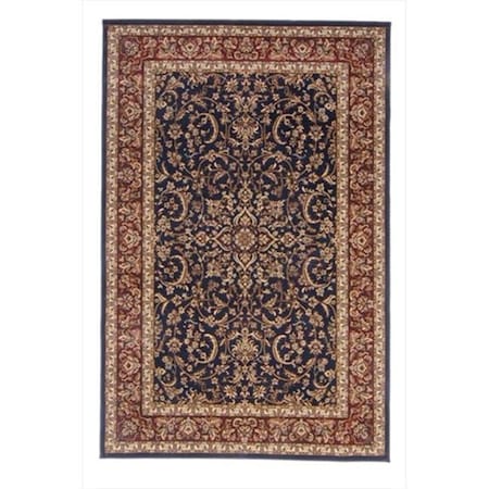 Radici 1318-1541-NAVY Noble Rectangular Navy Traditional Italy Area Rug; 5 Ft. 5 In. W X 8 Ft. 3 In. H